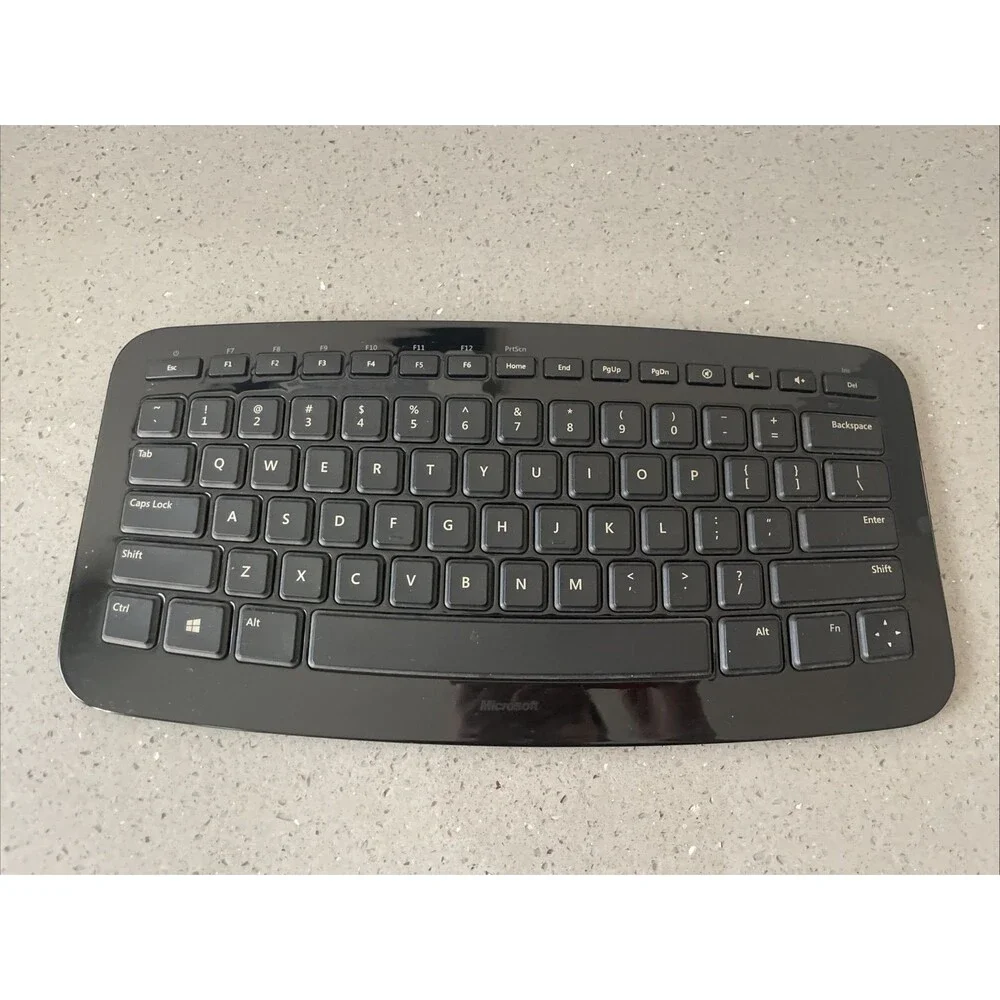 Microsoft Arc Keyboard Model 1392 Black Compact Wireless  No USB Dongle